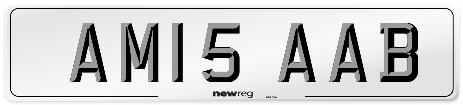 AM15 AAB Number Plate from New Reg